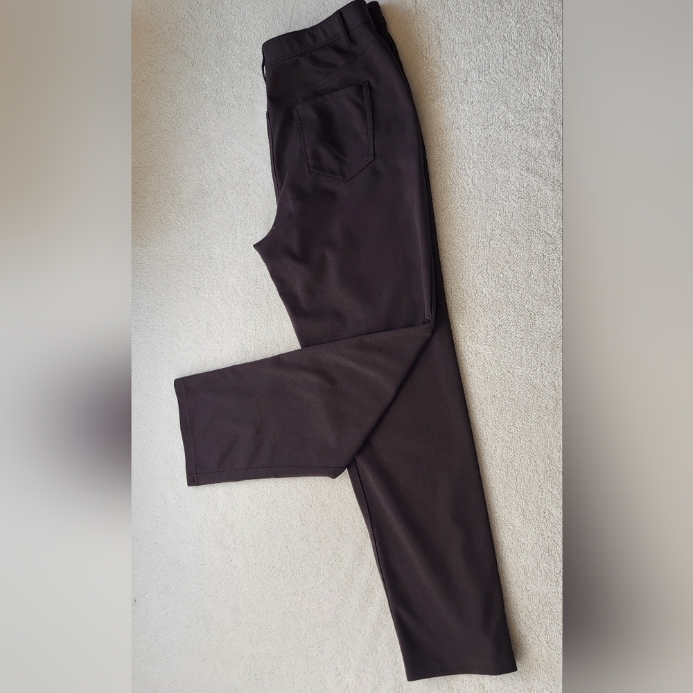 JM Collection Women's Brown Pants With Stretch Size 8  Button Zip Up Closure